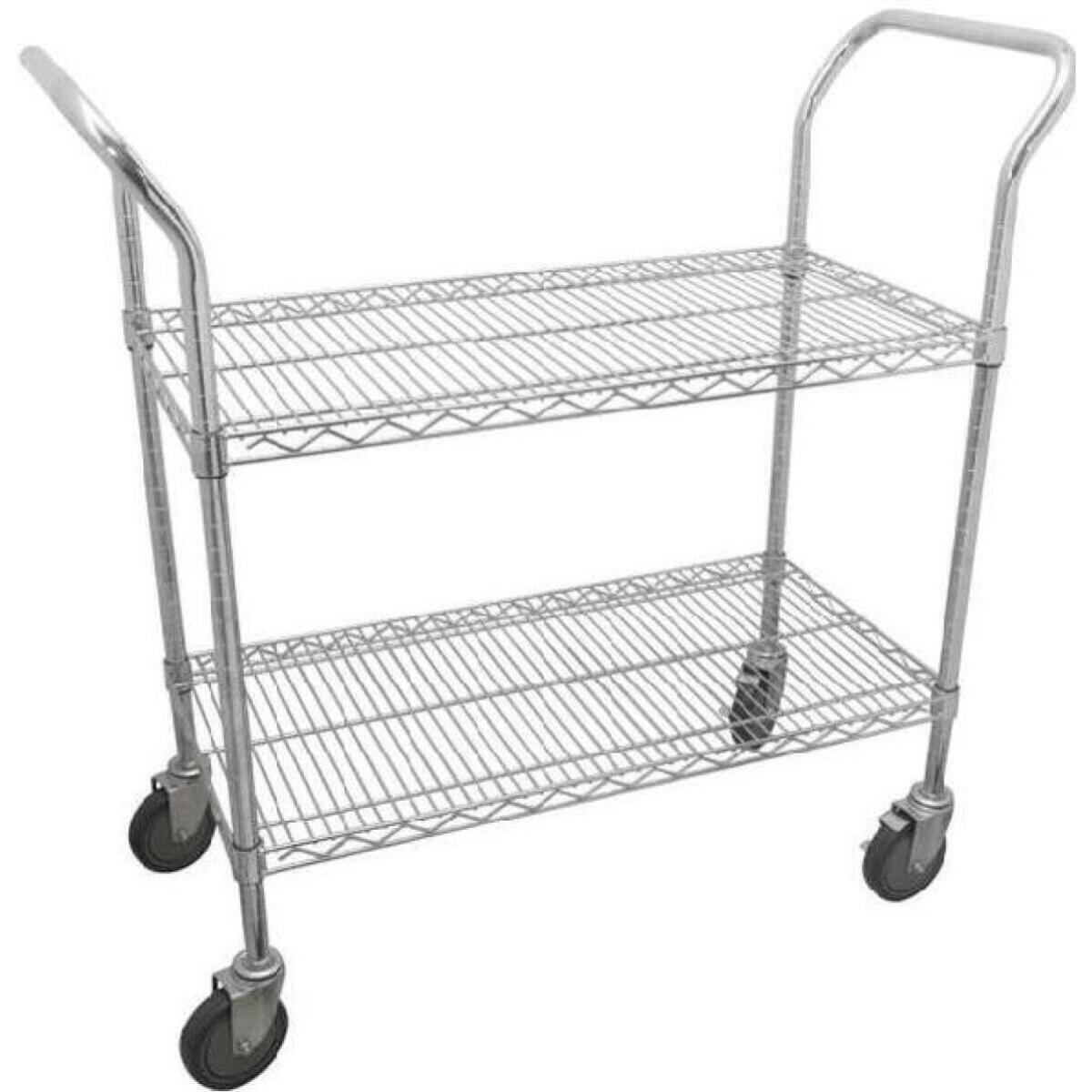 Carrito Utilitario Urrea Con 2 Repisas De 36in X 18in Cromado $8,756