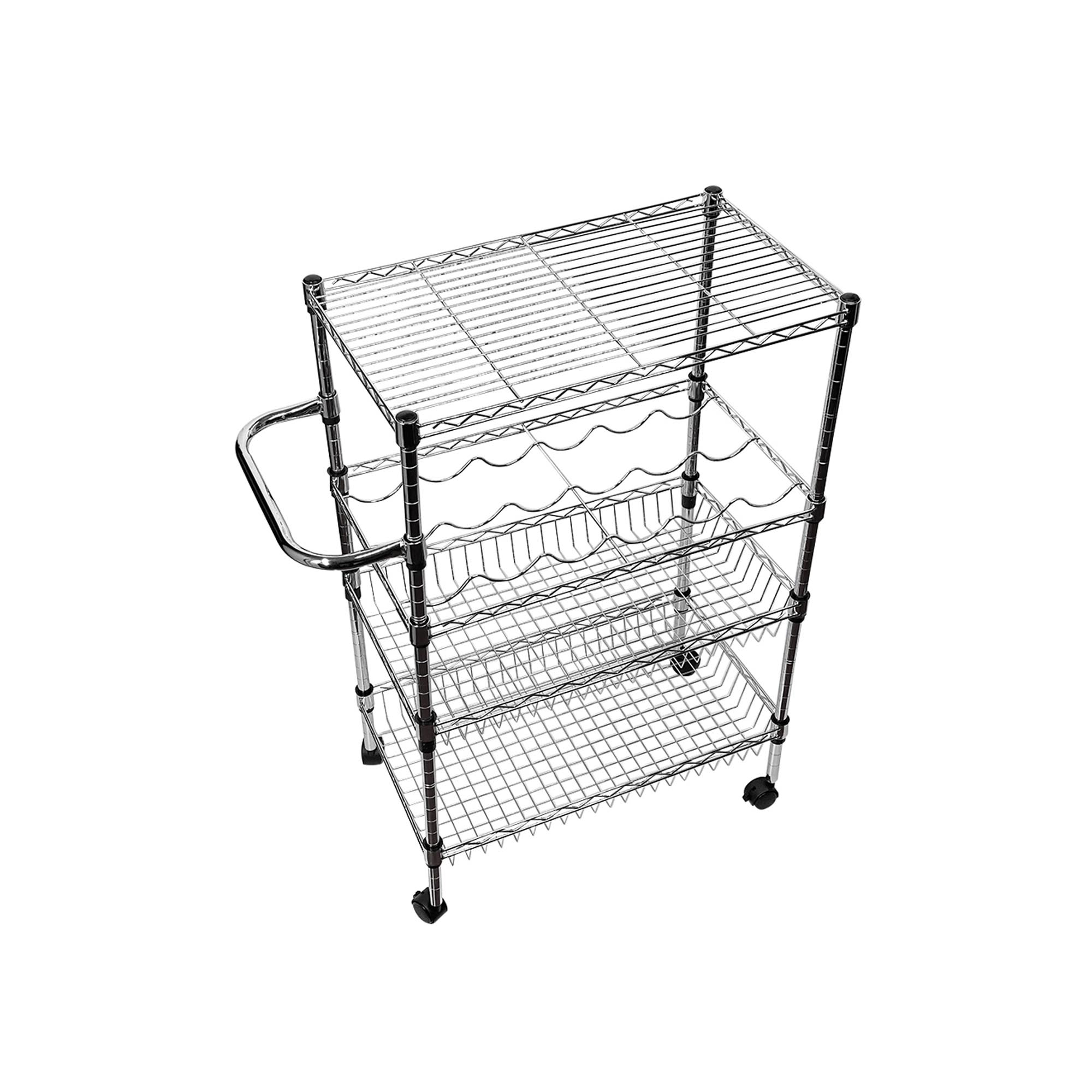 Foto 2 pulgar | Carrito de Cocina Reimart WK-23 color Plata Multiuso de Acero 4 Niveles 60 X 34 X 93 CM