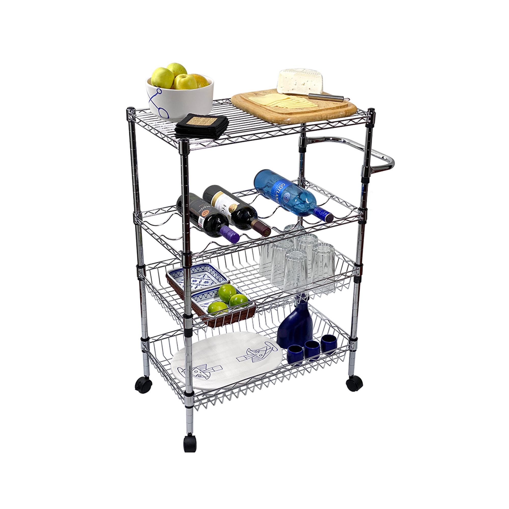 Foto 5 pulgar | Carrito de Cocina Reimart WK-23 color Plata Multiuso de Acero 4 Niveles 60 X 34 X 93 CM