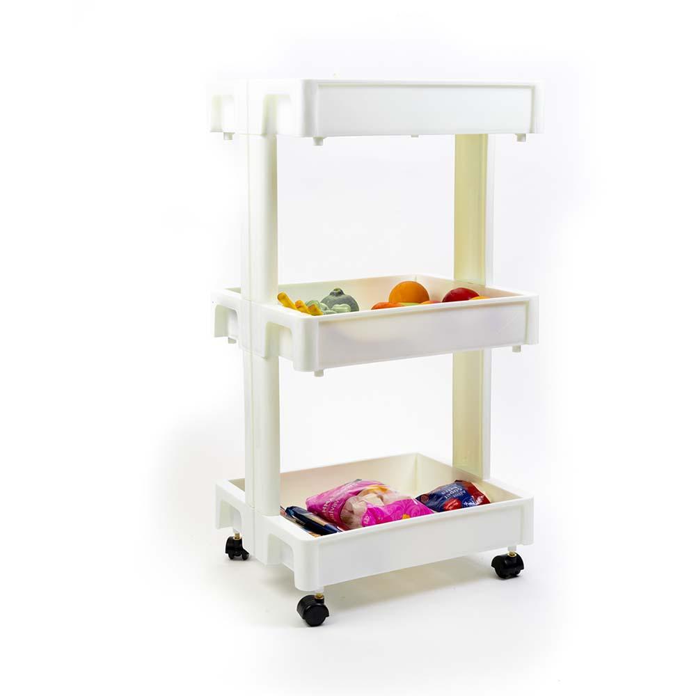 Foto 3 pulgar | Carrito Organizador de 3 Niveles con Ruedas Good & Good color Blanco