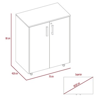 Foto 7 | Gabinete Básico Piki Gris 2 Puertas
