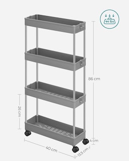 Foto 5 | Carrito de Almacenamiento Songmics con 4 Niveles