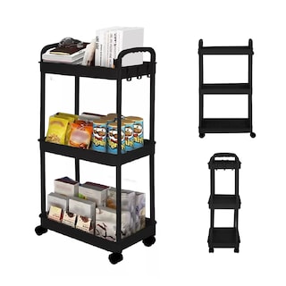 Foto 1 | Carrito Auxiliar Organizador Cuory Multiusos 3 Niveles Negro