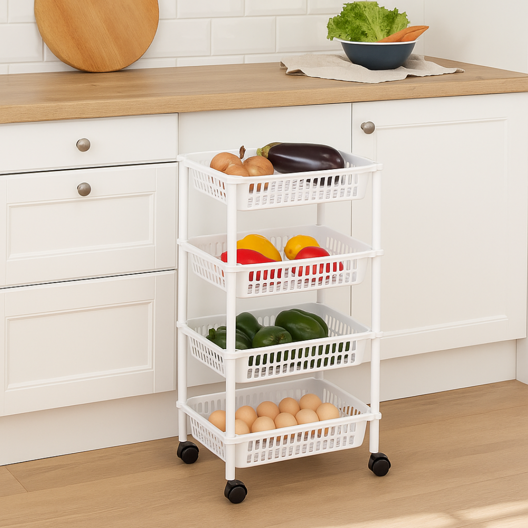 Foto 2 | Carrito Organizador de Gabinete para Cocina 4 Niveles