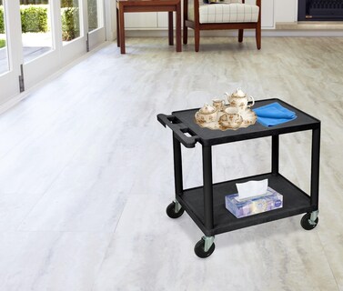 Foto 4 | Av Cart Luxor Lp26-b 26h Con 2 Estantes De 136 Kg De Capacidad, Color Negro - Venta Internacional.
