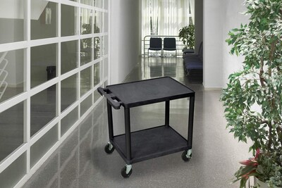 Foto 5 | Av Cart Luxor Lp26-b 26h Con 2 Estantes De 136 Kg De Capacidad, Color Negro - Venta Internacional.