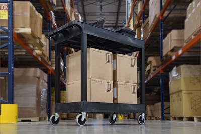 Foto 2 | Carrito De Almacenamiento Luxor Tub 32 X 18, 2 Estantes Con Capacidad De 400 Libras, Color Negro - Venta Internacional.