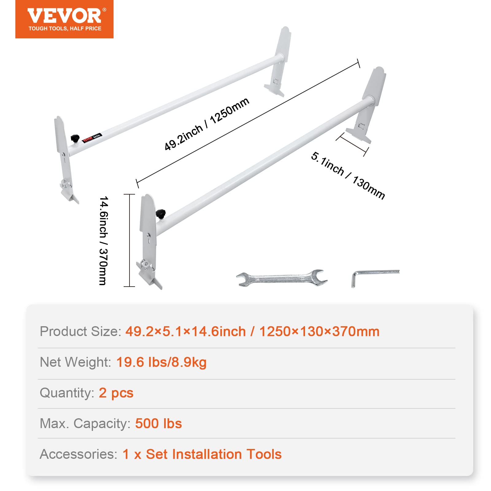 Foto 8 pulgar | Estanterías Vevor Para Furgonetas Con Techo Ajustable, 47,2 A 78,7 Pulgadas, 227 Kg - Venta Internacional.