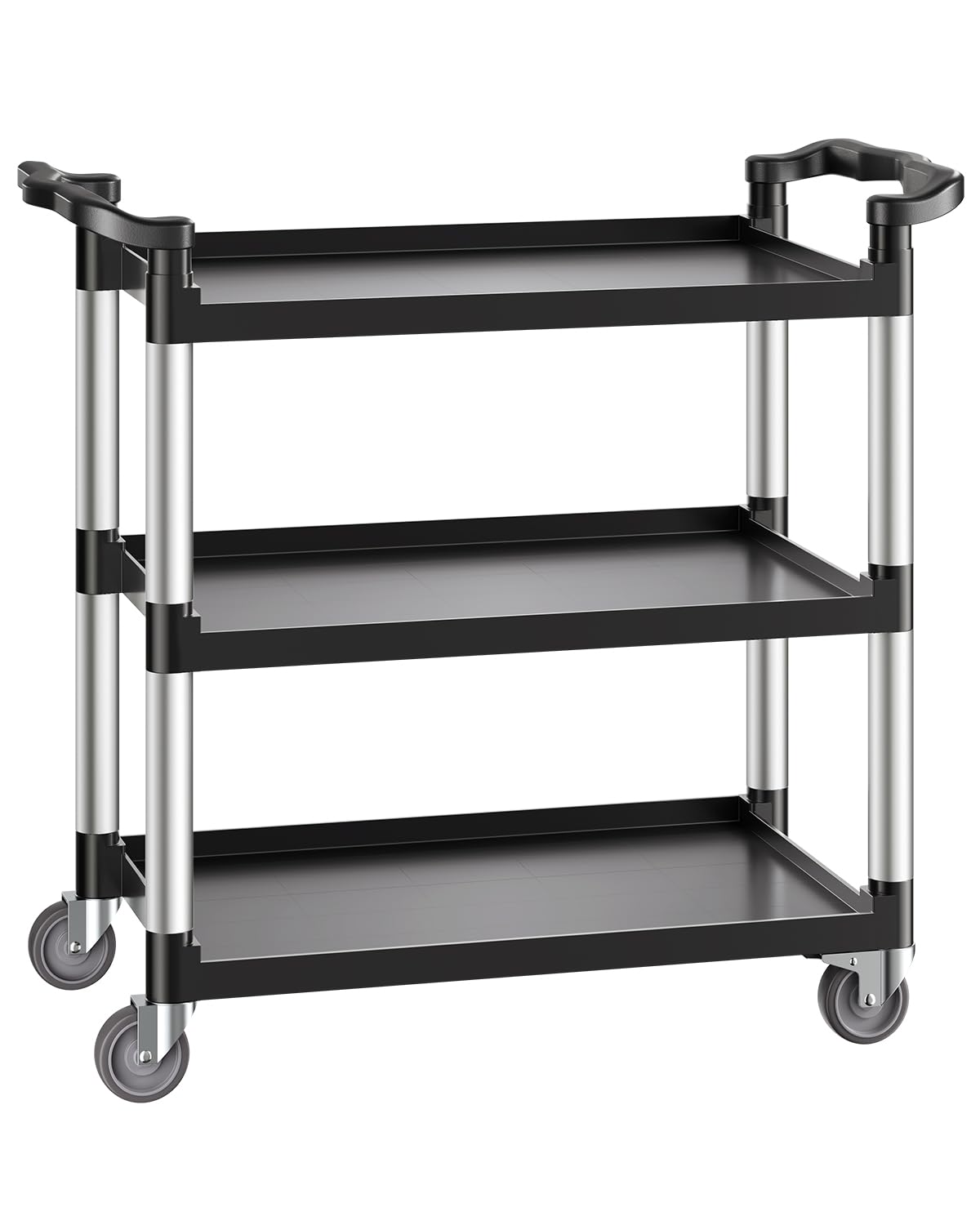 Carrito Utilitario Vevor, 500 Libras, Carga 3 Niveles, Plástico Con Ruedas 31.1 X 19.3 - Venta Internacional.