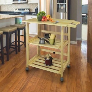 Foto 2 | Carrito de Cocina Casual Home Trek Plegable Natural de 27 cm con Estantes - Venta Internacional