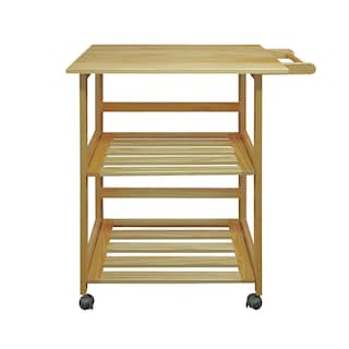 Foto 3 | Carrito de Cocina Casual Home Trek Plegable Natural de 27 cm con Estantes - Venta Internacional