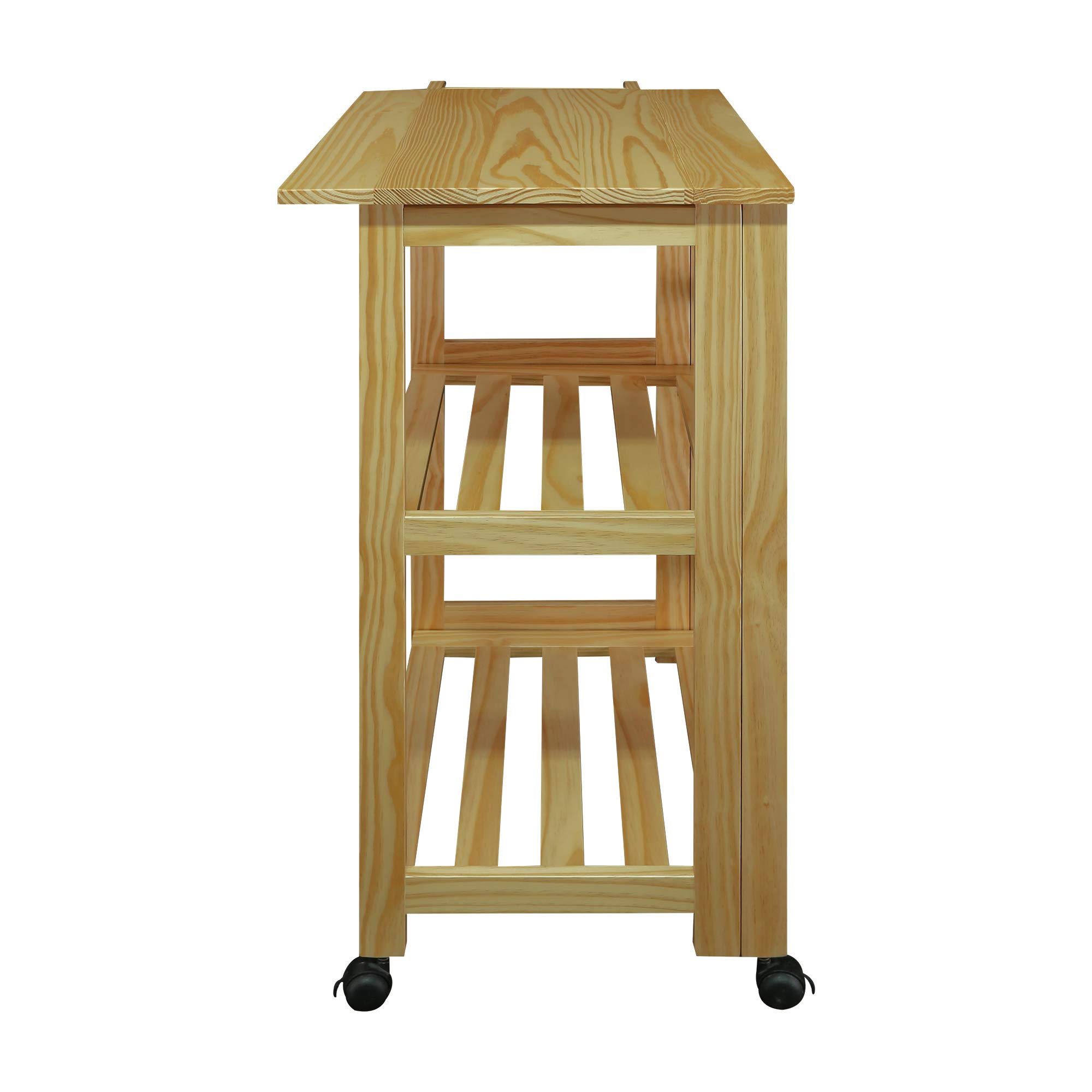 Foto 4 | Carrito de Cocina Casual Home Trek Plegable Natural de 27 cm con Estantes - Venta Internacional