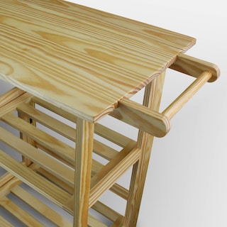 Foto 7 | Carrito de Cocina Casual Home Trek Plegable Natural de 27 cm con Estantes - Venta Internacional