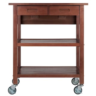 Foto 2 | Carrito De Cocina Winsome Jonathan Con 2 Cajones, Color Nogal Enrollable - Venta Internacional.
