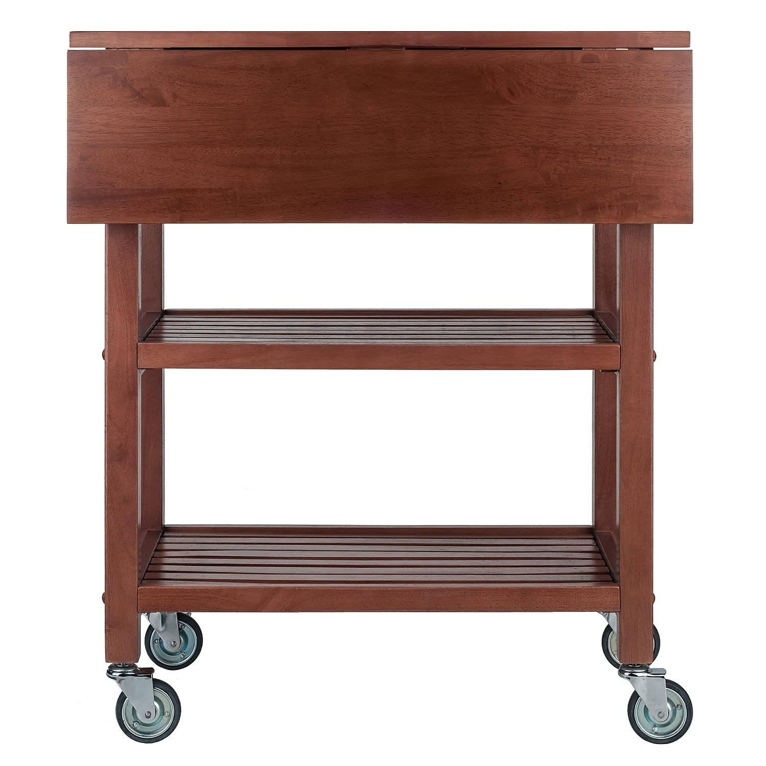 Foto 4 pulgar | Carrito De Cocina Winsome Jonathan Con 2 Cajones, Color Nogal Enrollable - Venta Internacional.
