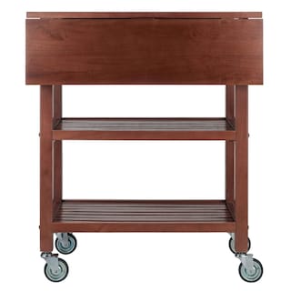 Foto 3 | Carrito De Cocina Winsome Jonathan Con 2 Cajones, Color Nogal Enrollable - Venta Internacional.