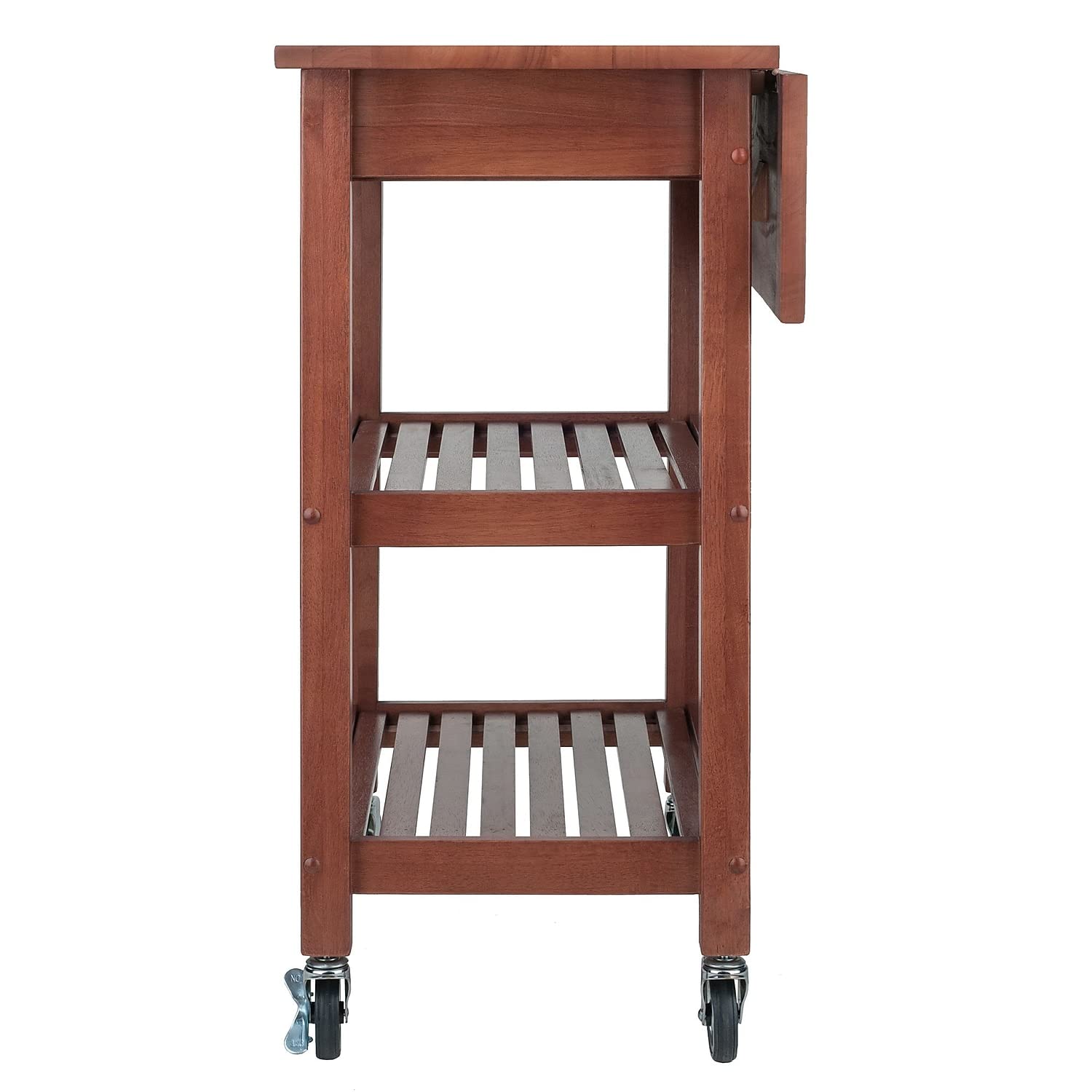 Foto 5 pulgar | Carrito De Cocina Winsome Jonathan Con 2 Cajones, Color Nogal Enrollable - Venta Internacional.