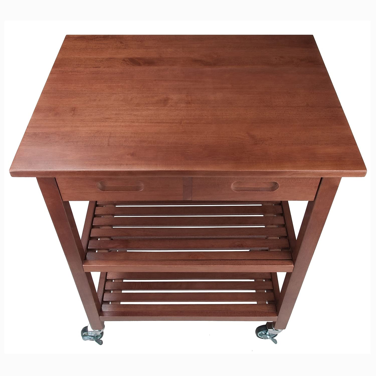 Foto 5 | Carrito De Cocina Winsome Jonathan Con 2 Cajones, Color Nogal Enrollable - Venta Internacional.