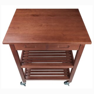 Foto 5 | Carrito De Cocina Winsome Jonathan Con 2 Cajones, Color Nogal Enrollable - Venta Internacional.