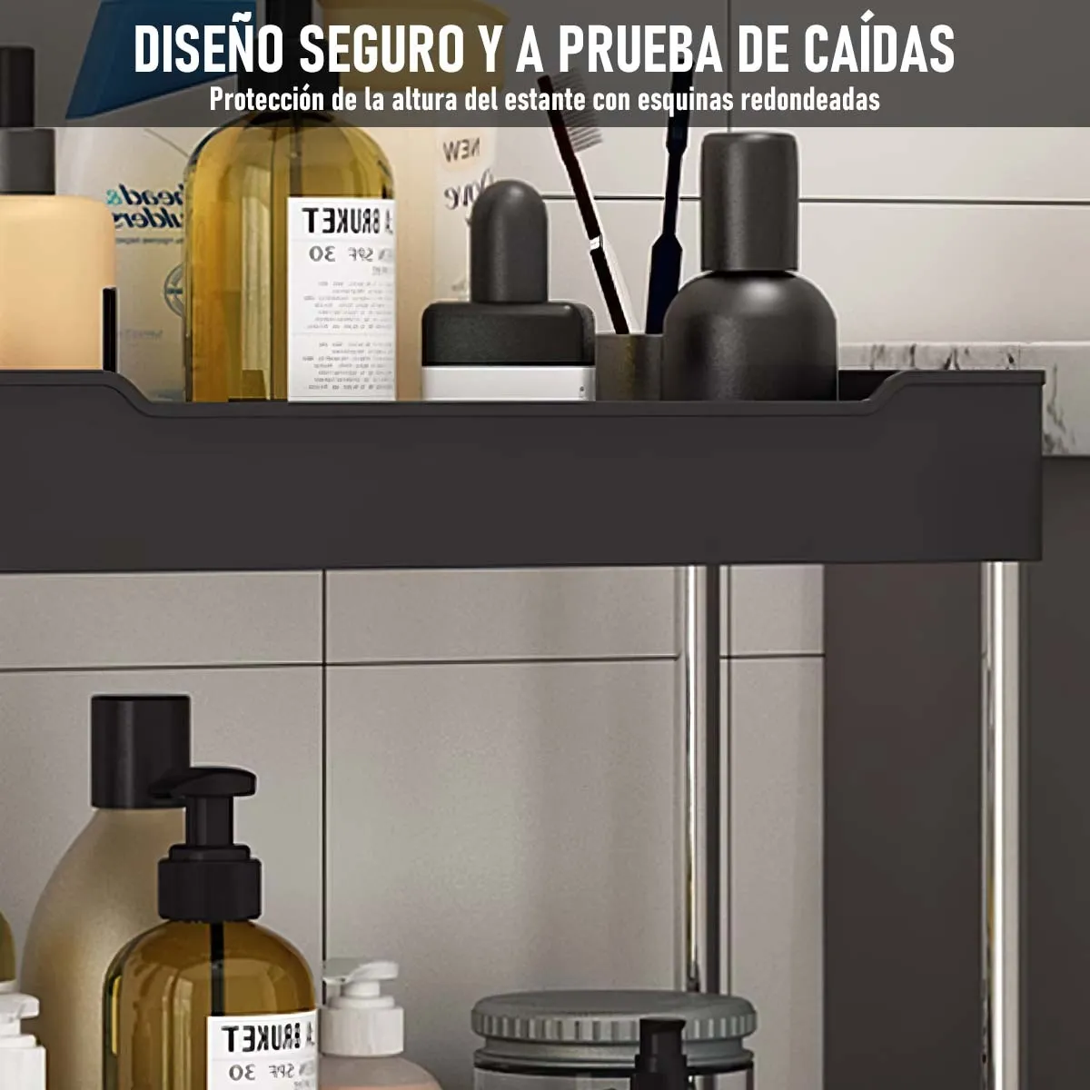 Foto 4 pulgar | Estante Organizador De 4 Niveles Para Cocina, Para Baño Lab.g Negro