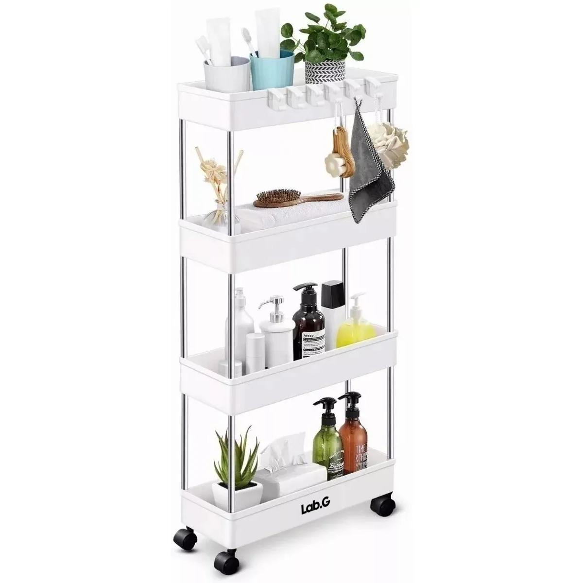 Foto 4 pulgar | Estante Organizador De 4 Niveles Para Cocina/baño Lab.g Blanco