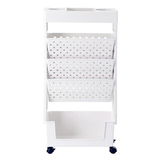 Foto 1 | Estantería Organizador De Almacenamiento Lo Necesito Con Ruedas Color Blanco.