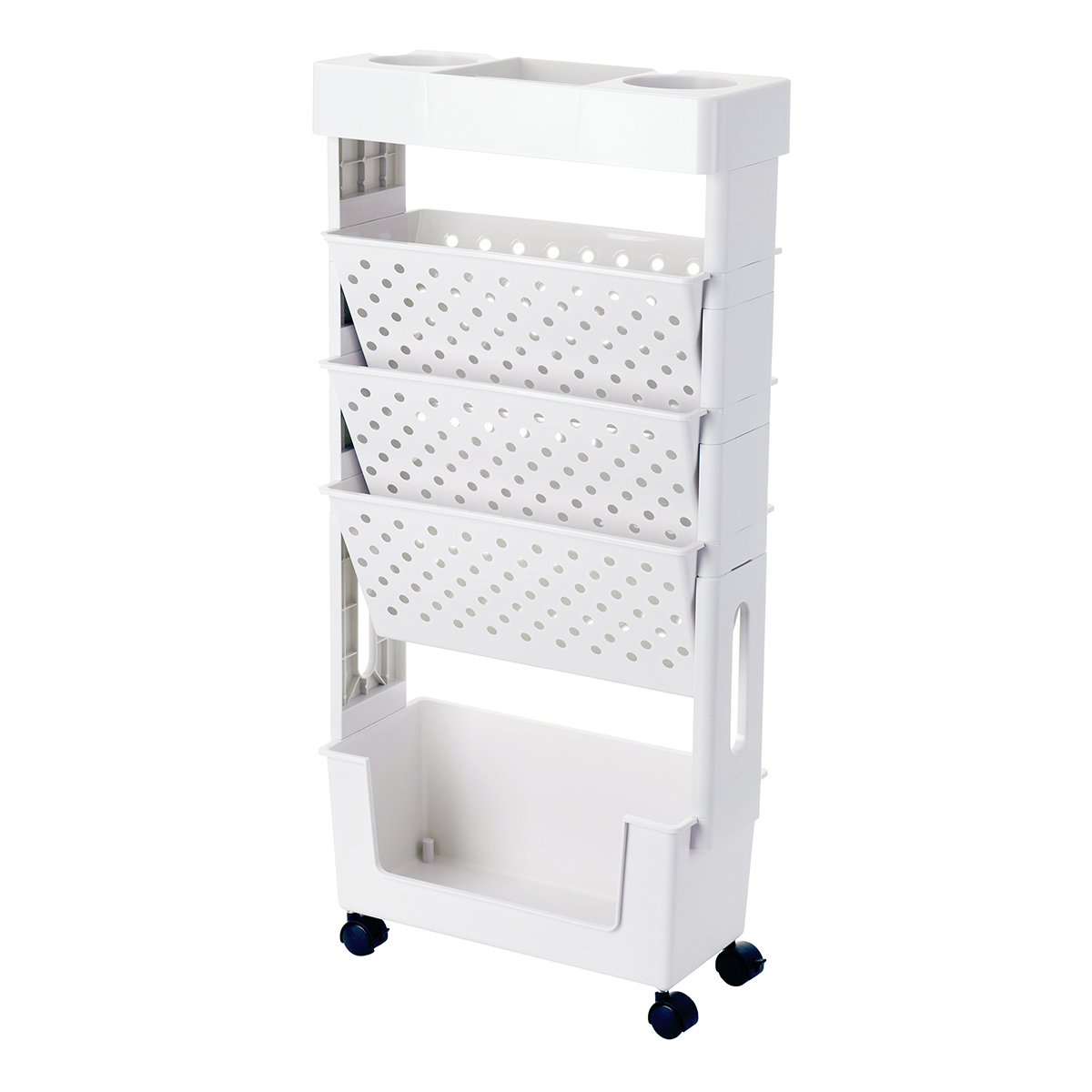 Foto 3 pulgar | Estantería Organizador De Almacenamiento Lo Necesito  Con Ruedas Color Blanco.