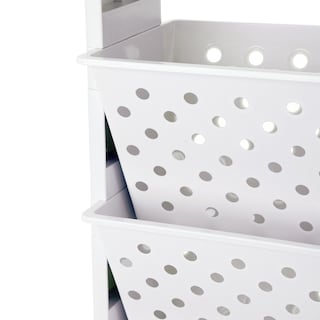 Foto 4 | Estantería Organizador De Almacenamiento Lo Necesito Con Ruedas Color Blanco.
