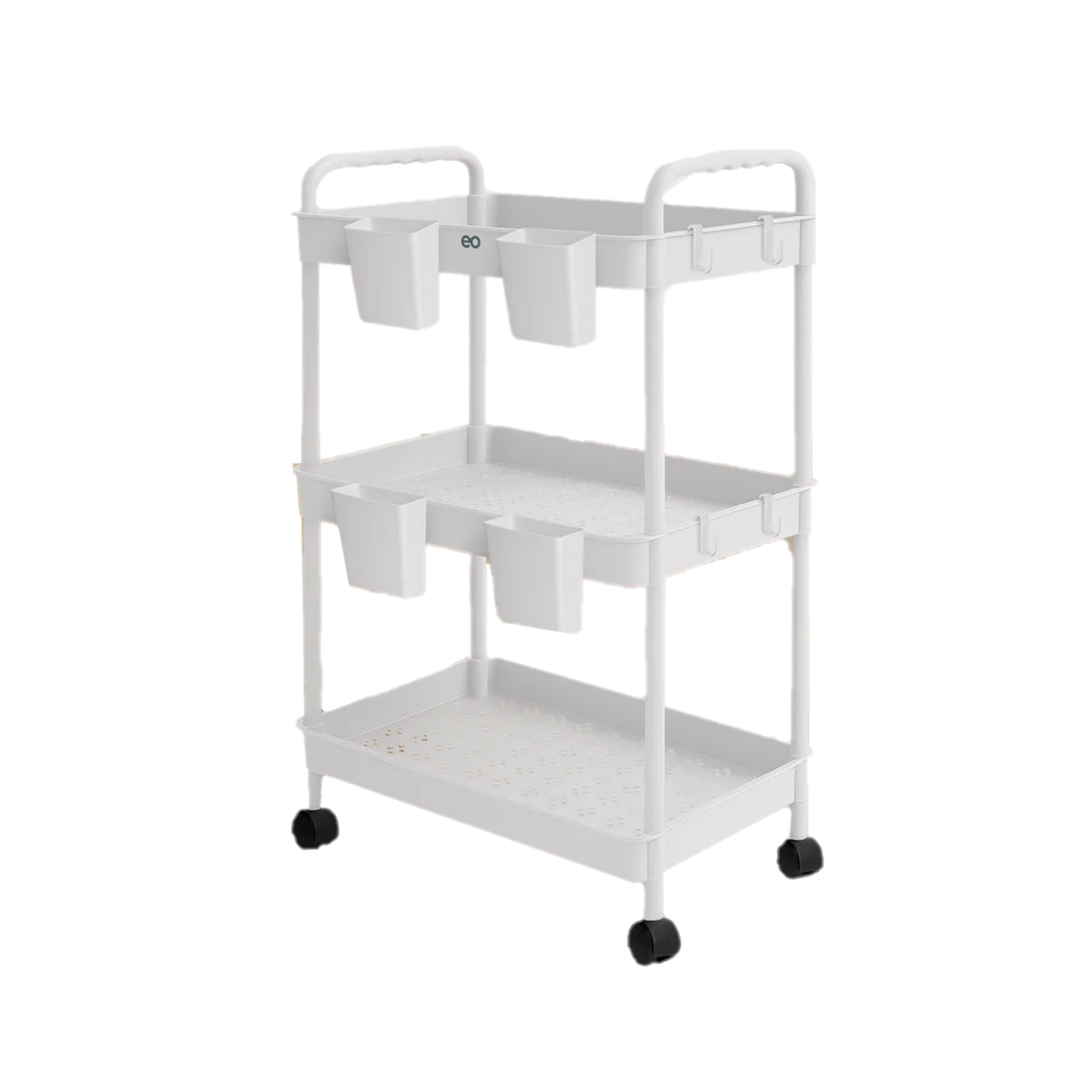 Carrito Organizador 3 Niveles 4 Cestos y Ganchos Eo Safe Imports Esi-20634 Blanco