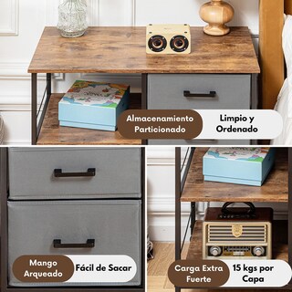 Foto 7 | Archivadores Para Home Office Con 3 Cajones Marron Gomyhome