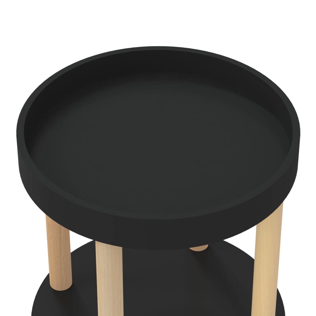 Foto 6 pulgar | Trolley Vidaxl  Escandinavo  3 Niveles  Madera De Ingeniería Negra - Venta Internacional.