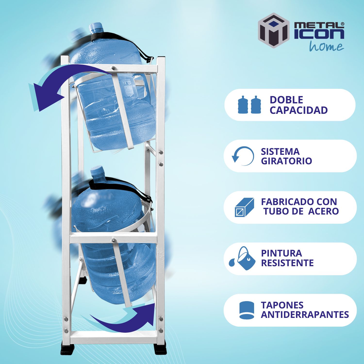 Foto 4 | Portagarrafón Metalicon Home Doble