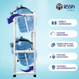 Foto 4 | Portagarrafón Metalicon Home Doble