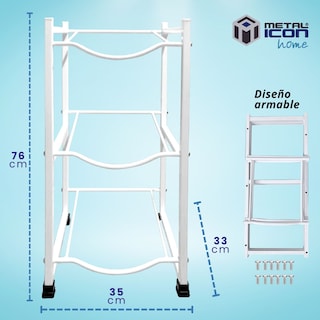Foto 5 | Rack Metálico para Garrafón Metalicon Home 3 Niveles