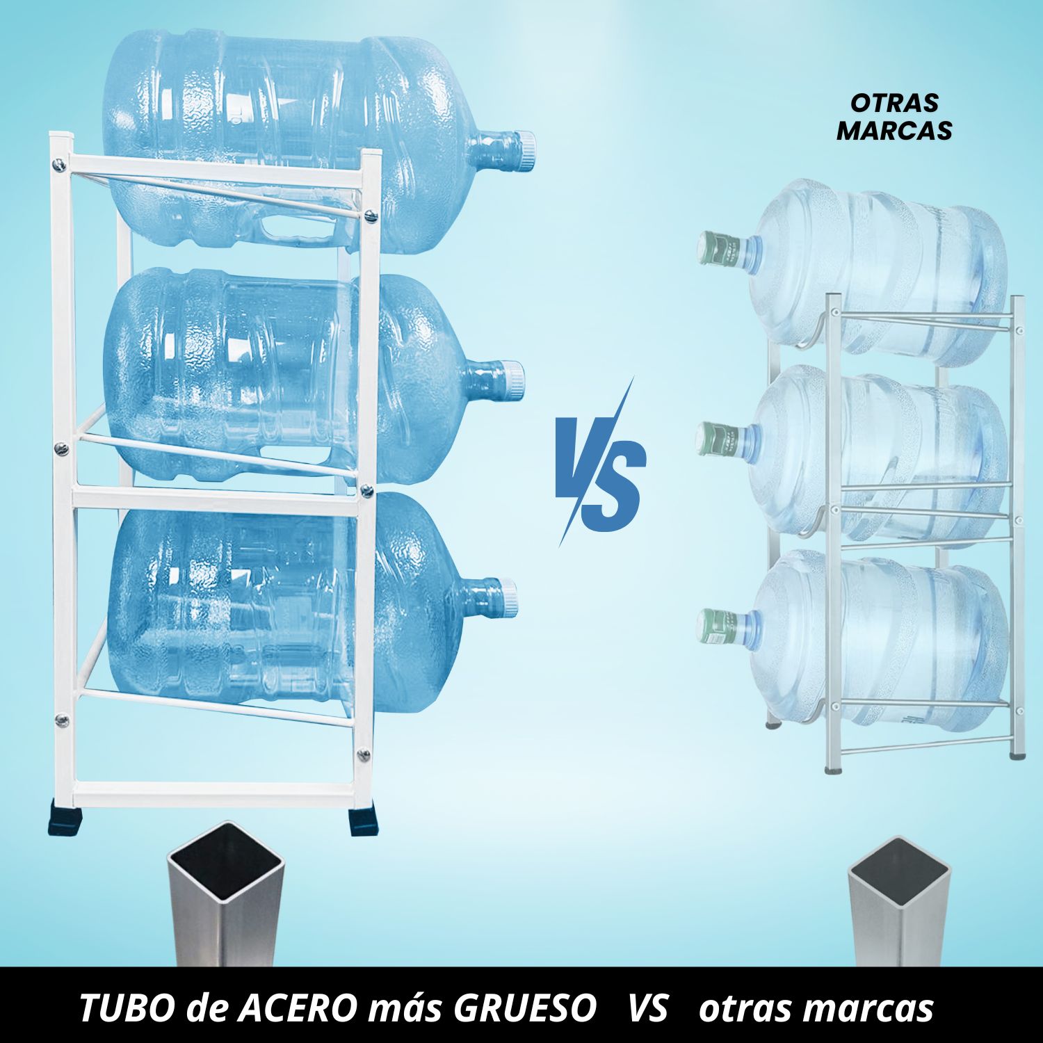 Foto 6 | Rack Metálico para Garrafón Metalicon Home 3 Niveles