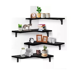 Foto 1 | Repisa Esquinera Minimalista Flotante Moderna 4 Piezas Eo Safe Imports Esi-18115 Negro