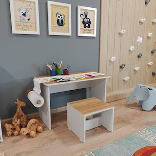Foto 3 | Escritorio Infantil Multifuncional Zoe Color Duna Blanco