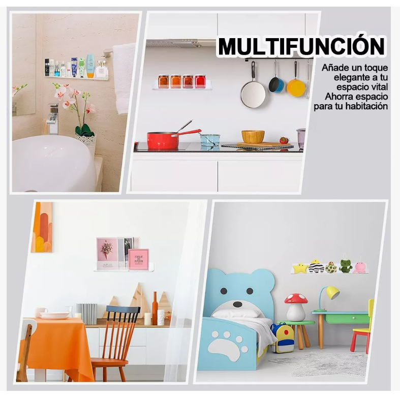 Foto 6 pulgar | Estantes Xtellar Flotantes De Acrílico Para Esmaltes De Uñas 8pcs