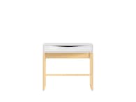 Consola Color Blanco Y Madera Con 1 Cajón Y Estructura De Madera