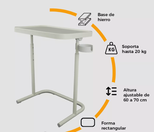 Foto 3 pulgar | Mesa Auxiliar Xtellar  Plegable