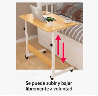 Foto 4 | Escritorio Móvil Regulable Xtellar En Altura Con Ruedas Mesa Auxilia Modelo Beige