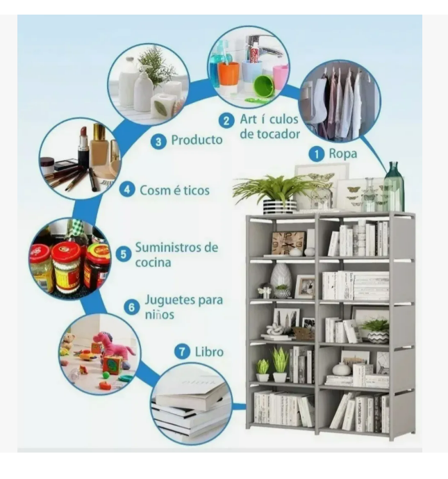 Foto 4 pulgar | Librero Y Mueble Organizador Cubos Multiuso Ahorra Espacio