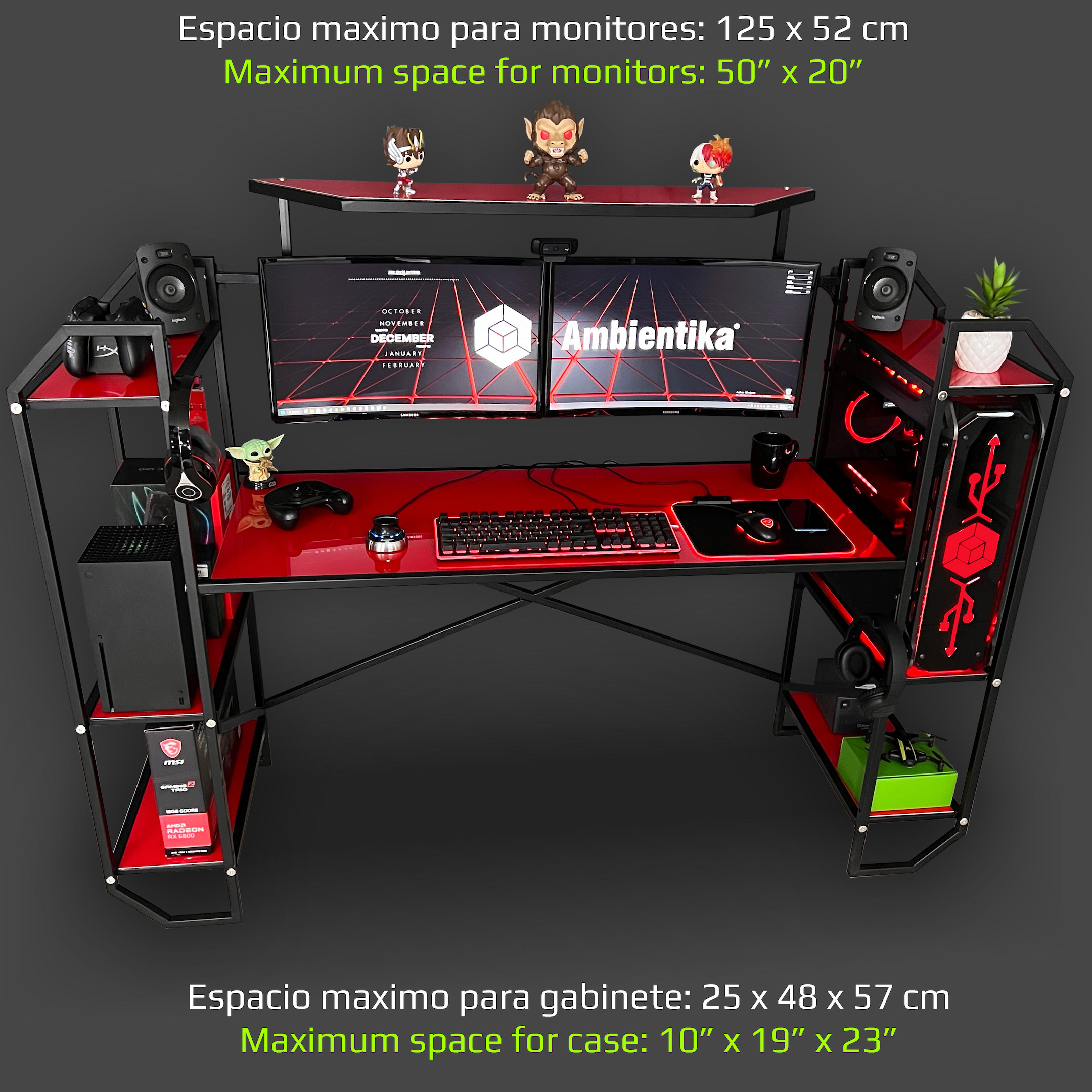 Foto 5 | Desk-top Modelo H Escritorio Gamer Ambientika