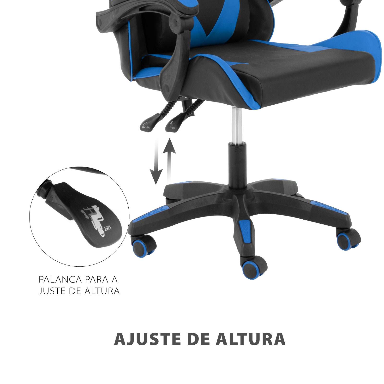 Foto 6 pulgar | Silla Gamer Onof SGE-NE/AZ Multicolor