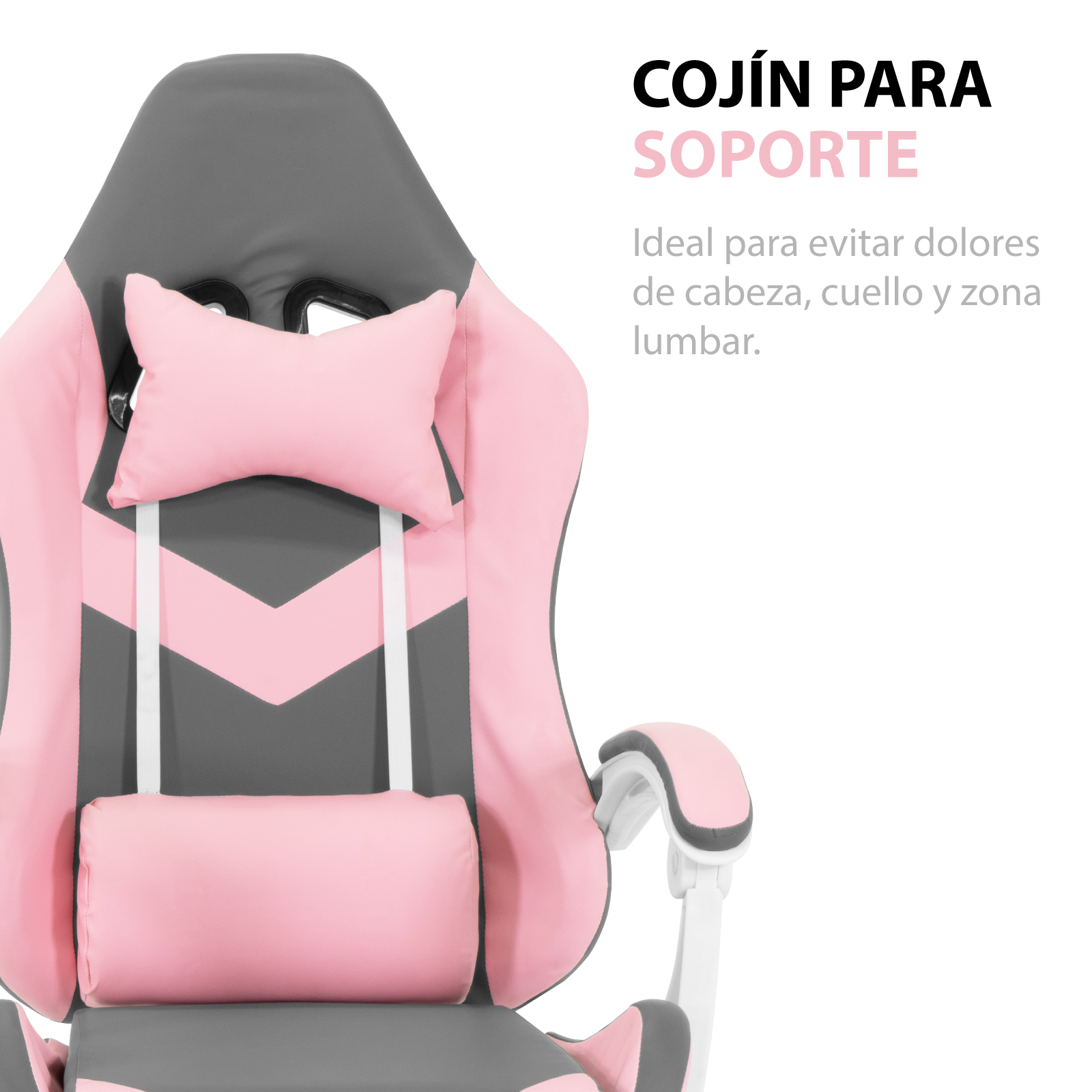 Foto 6 pulgar | Silla Gamer Onof SGE-RS/NE color Rosa