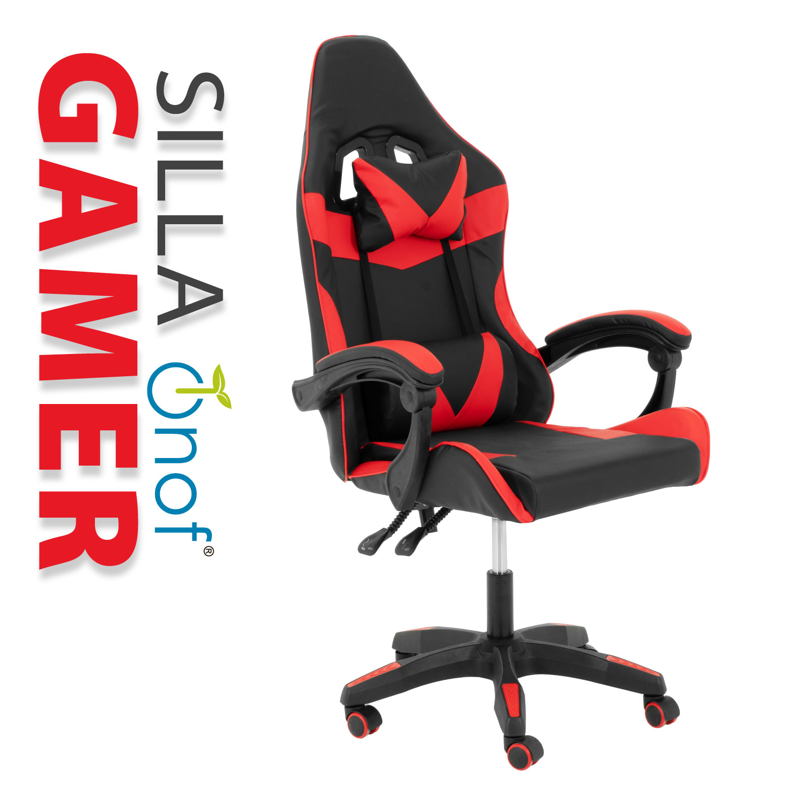 Foto 3 pulgar | Silla Gamer Onof NE/RO Multicolor