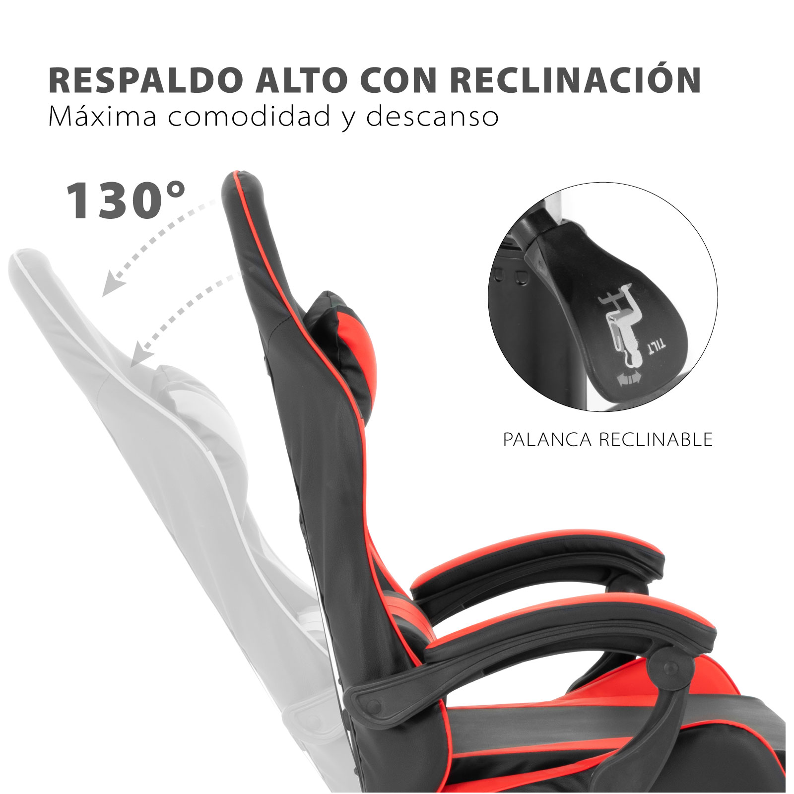 Foto 4 pulgar | Silla Gamer Onof NE/RO Multicolor