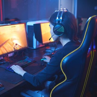 Foto 8 | Silla Gamer KingsHouse 300134 color Amarillo Ergonómica Reclinable Gaming PC Videojuegos