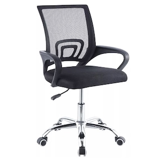 Foto 1 | Silla de Escritorio KingsHouse Ergonómica Negra Tapizado Mesh Oficina