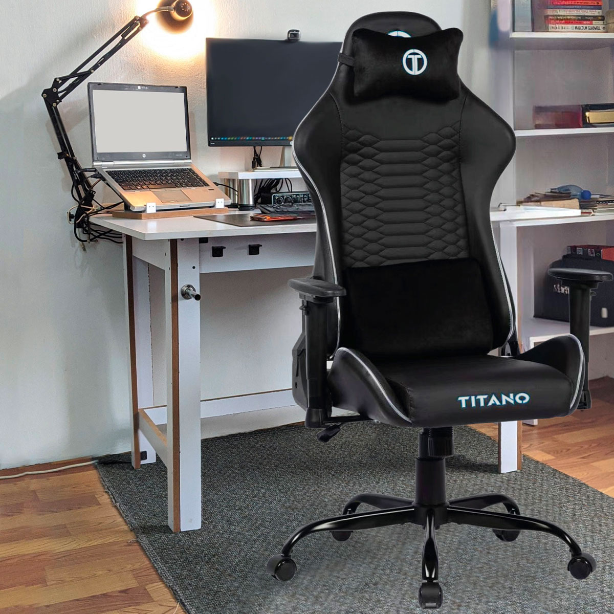 Foto 1 | Silla Gamer Titano Tt-Ssgsrpl1bl-p color Azul con Luz LED RGB